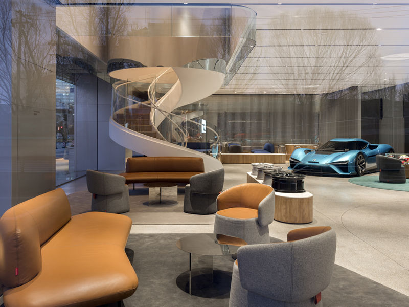 電動汽車旗艦店展廳室內展示效果-第2201期