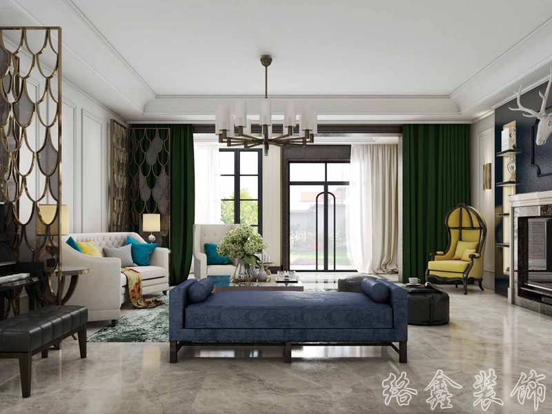 美式風(fēng)格別墅室內(nèi)裝修裝飾效果展示-第1022期