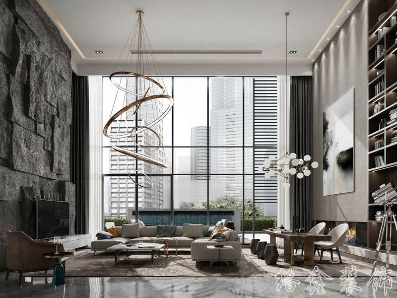 現(xiàn)代風格別墅室內裝修裝飾效果展示-第1043期