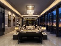 中式風(fēng)格會所室內(nèi)裝修裝飾設(shè)計(jì)效果-1170-09