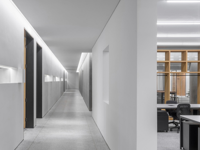 極簡重線條風辦公室裝修裝飾設計-第1530期