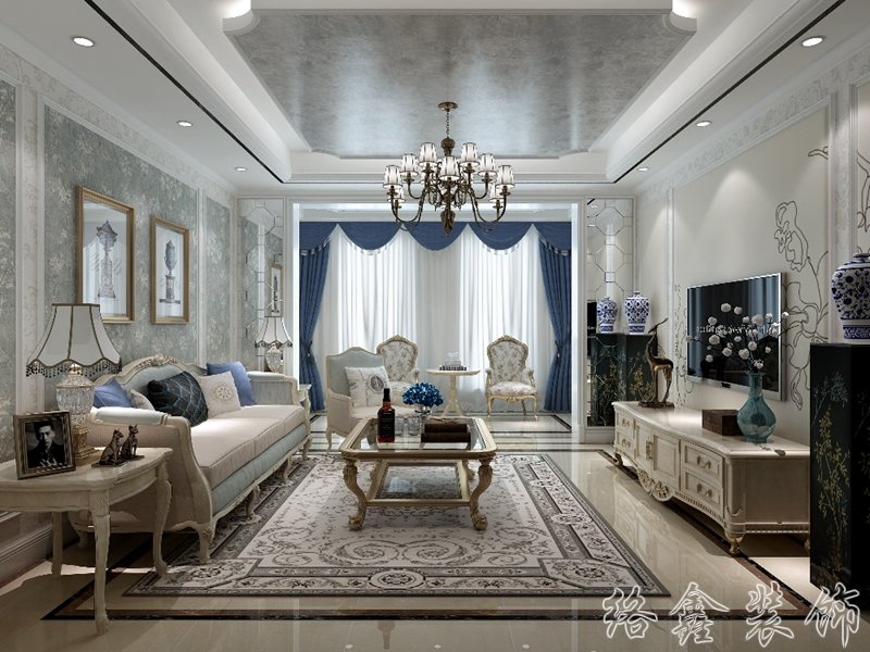 歐式風格家居裝修裝飾室內(nèi)設計效果-A703