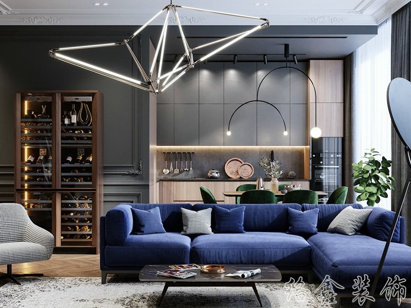 現(xiàn)代風格家居裝修裝飾室內設計效果-A8042