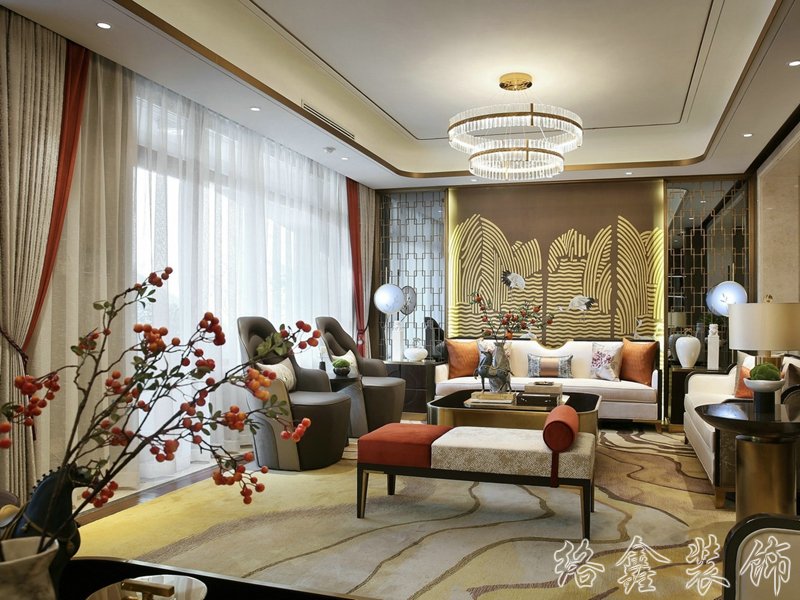 新中式風格家居裝修裝飾室內設計效果-G625